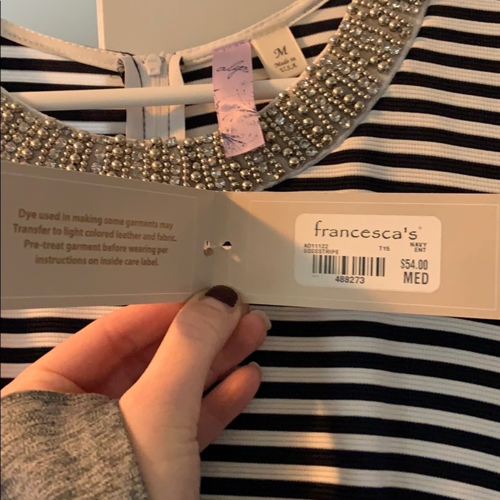 Francesca’s short sleeve striped Spring dress. - Picture 3 of 4